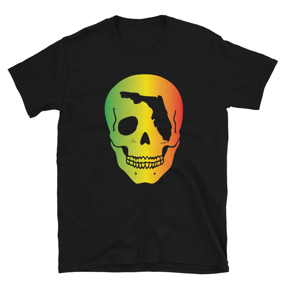 FL Skull (Rasta) T-Shirt– Carribbean Connection