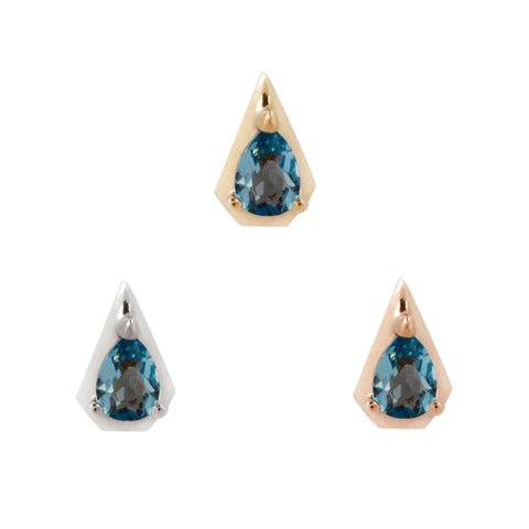 Buddha Jewelry Alaia Threadless End with London Blue Topaz - Carribbean Connection