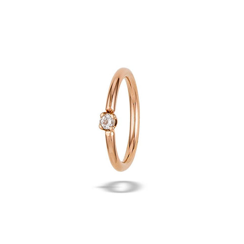 14kt Gold Fixed Bead Ring 1.5mm Prong Set CZ Gem - Carribbean Connection