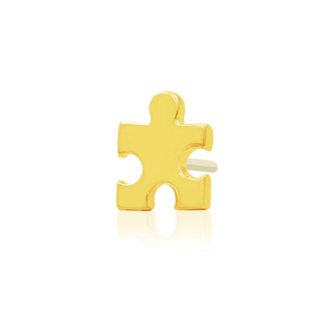 14kt Gold Puzzle Piece Threadless Top - Carribbean Connection
