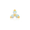 14kt Gold Trinity with Opal Threadless Top - Carribbean Connection