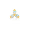 14kt Gold Trinity with Opal Threadless Top - Carribbean Connection