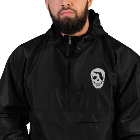 FL Skull Embroidered Champion Packable Jacket - Carribbean Connection