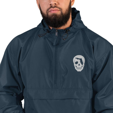 FL Skull Embroidered Champion Packable Jacket - Carribbean Connection