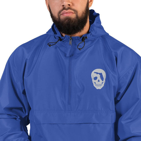 FL Skull Embroidered Champion Packable Jacket - Carribbean Connection