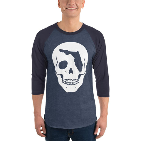 FL Skull Raglan Tee - Carribbean Connection