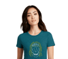 Trevor Florida Skull Womens Tee - Teal - Carribbean Connection